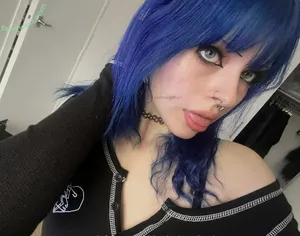 bluehairgothgrl / bluehairedgoth nude photo #0032