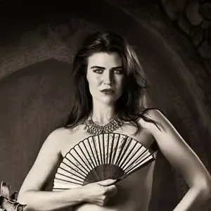 German Thin Brunette Model Vanessa Bartsch / vibeswithnessaaa nude photo #0007