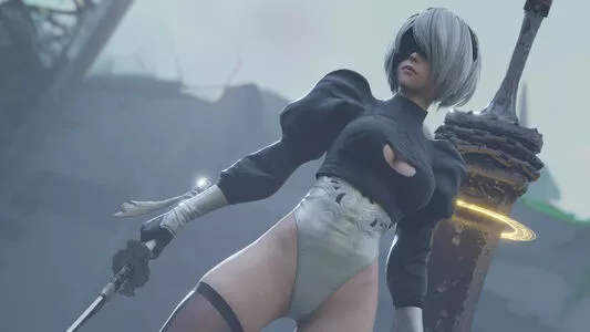Nier Automata YoRHa / yorha.2.b nude photo #0264