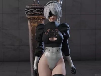 Nier Automata YoRHa / yorha.2.b nude photo #0431